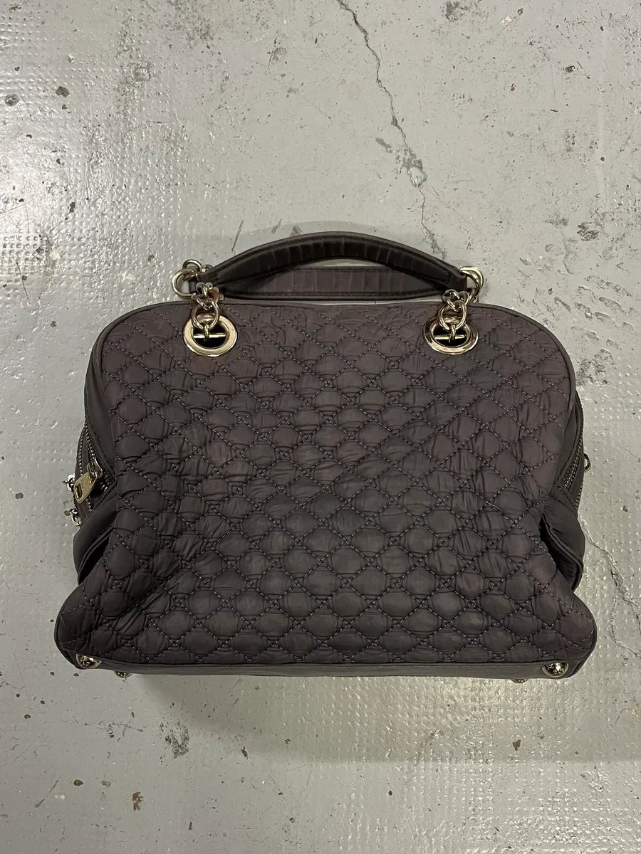 AW2010 Dolce & Gabbana Lily Multi-Zip Quilted Grey Handle Bag PTpMTzj 6