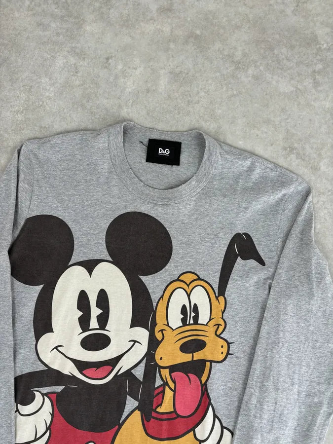 AW2010 Dolce & Gabbana Mickey & Pluto Grey Longsleeves ljMPzOS 4