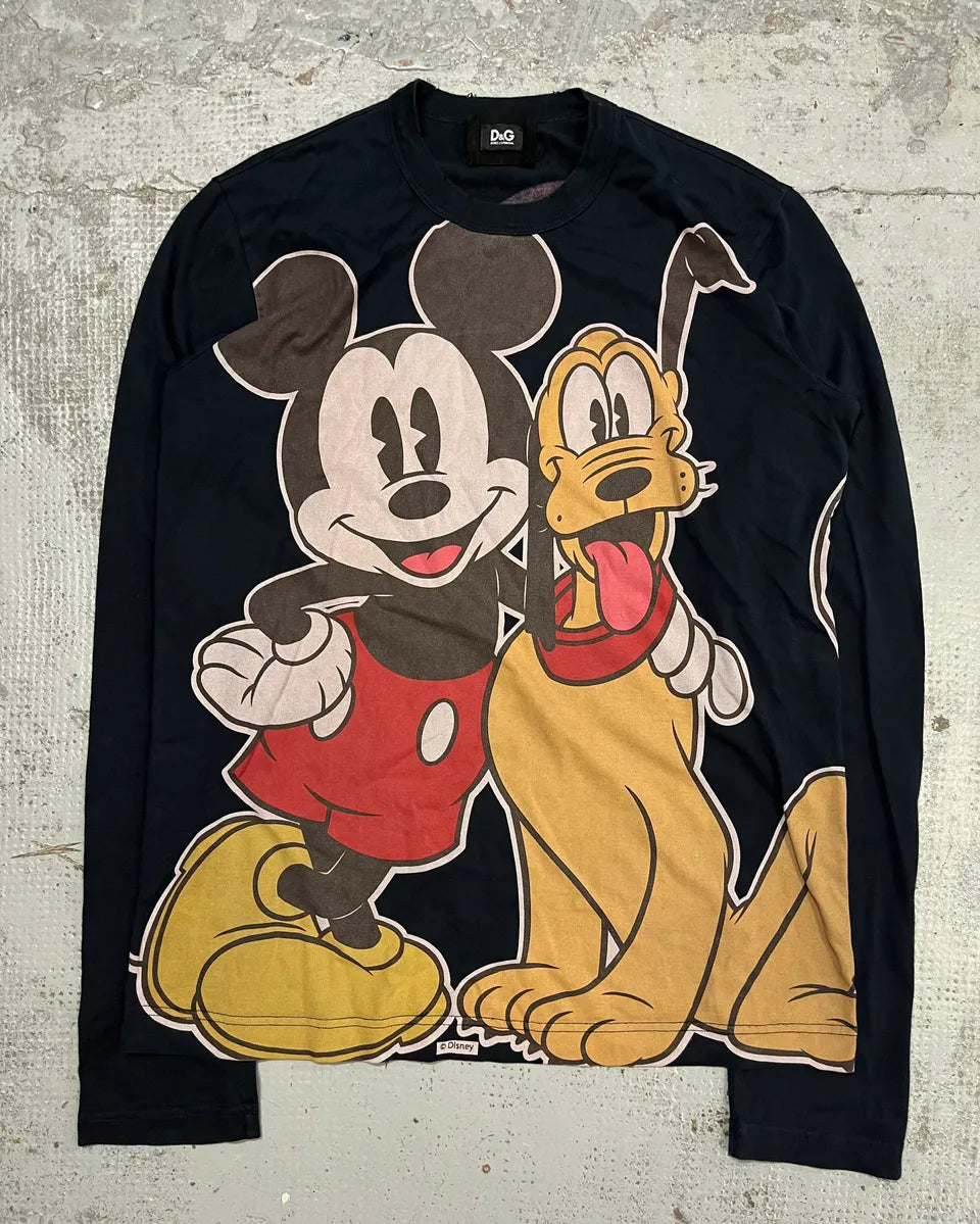 AW2010 Dolce & Gabbana Mickey & Pluto Grey Longsleeves SdXjmJA 4