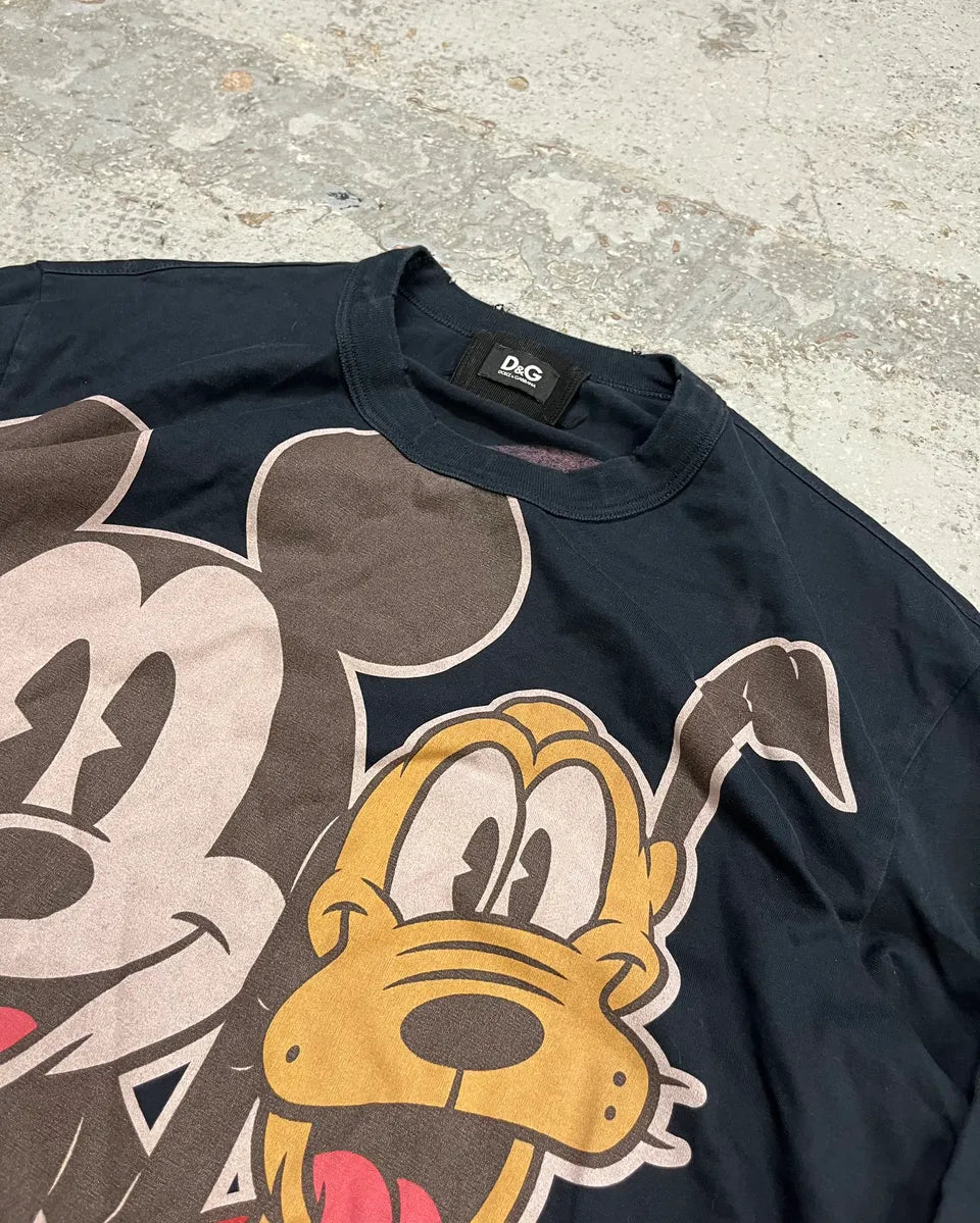 AW2010 Dolce & Gabbana Mickey & Pluto Grey Longsleeves SdXjmJA 5