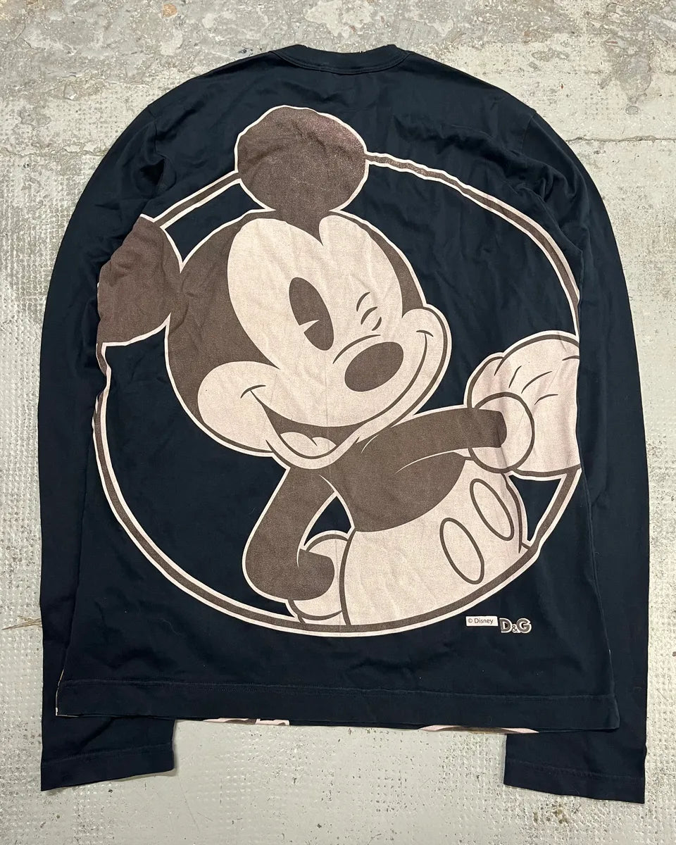 AW2010 Dolce & Gabbana Mickey & Pluto Grey Longsleeves SdXjmJA 8