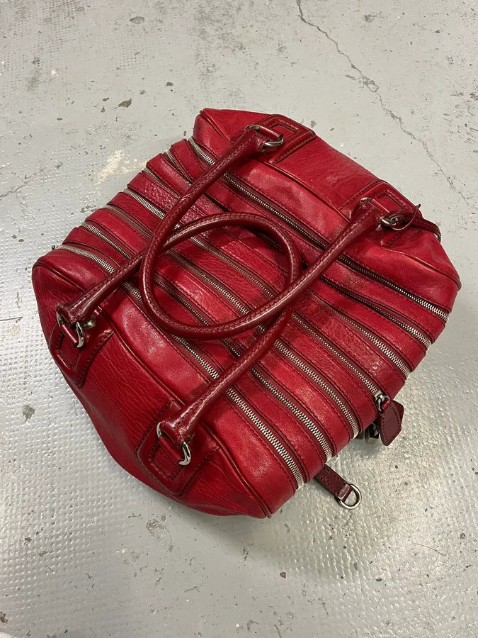 AW2010 Dolce & Gabbana Multi-Zip Red Leather Lily Bag  TlpzBlb 0