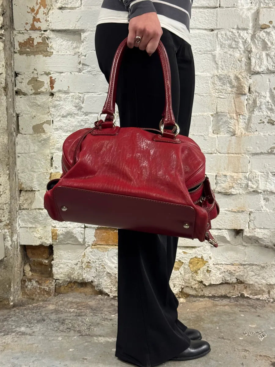 AW2010 Dolce & Gabbana Multi-Zip Red Leather Lily Bag  TlpzBlb 1