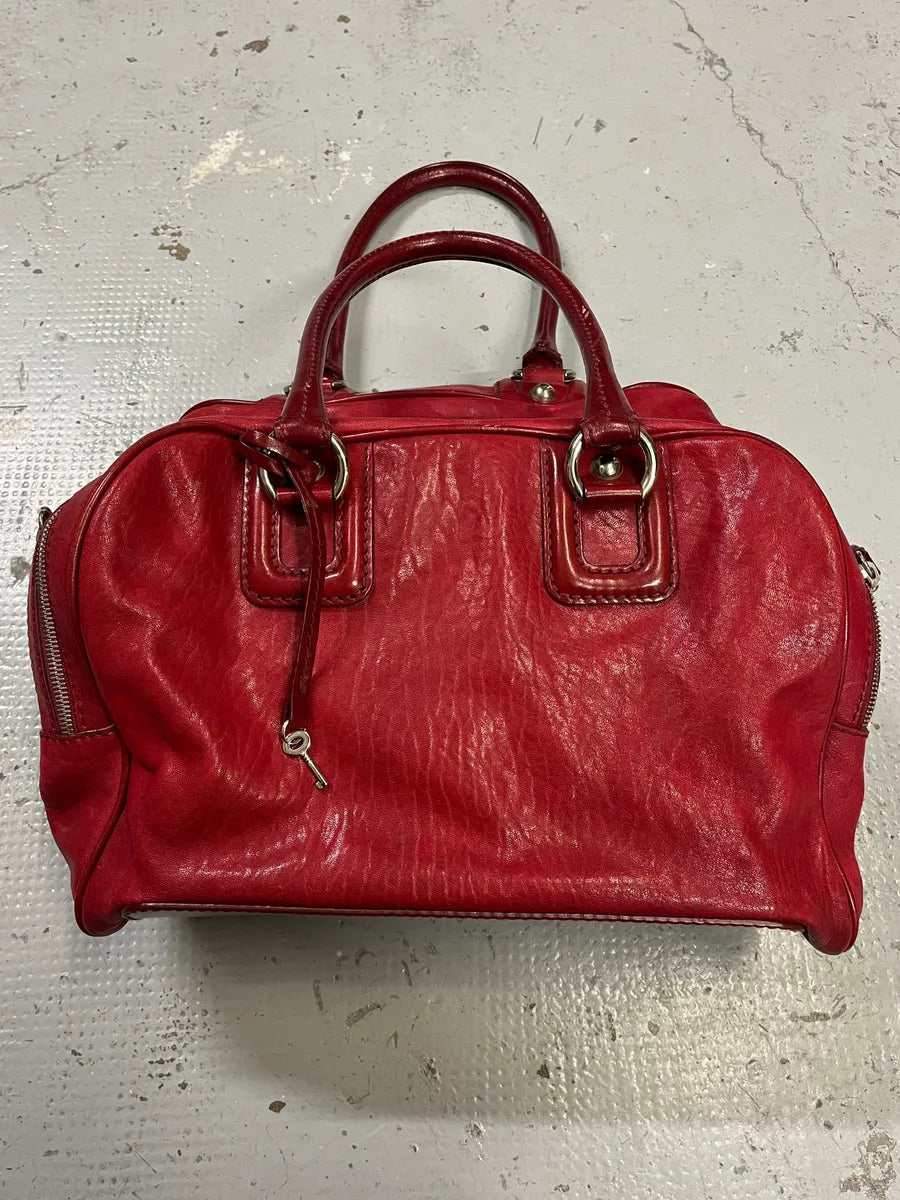 AW2010 Dolce & Gabbana Multi-Zip Red Leather Lily Bag  TlpzBlb 3