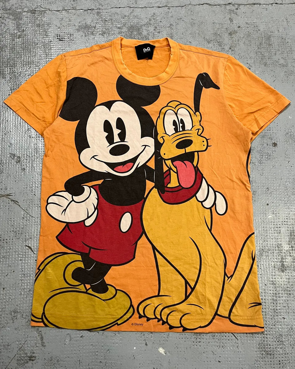 AW2010 Dolce & Gabbana Orange Mikey Disney T-Shirt UzcELva 0