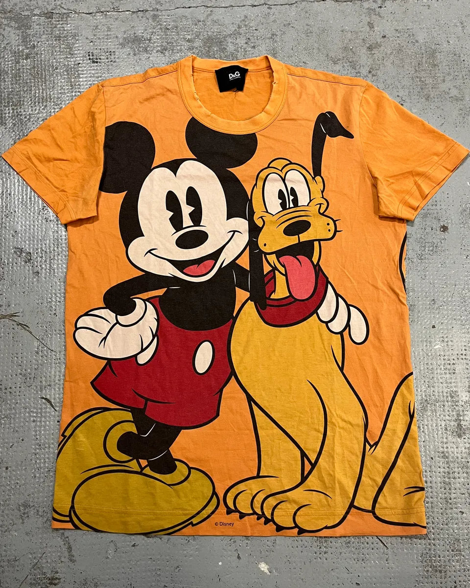 AW2010 Dolce & Gabbana Orange Mikey Disney T-Shirt UzcELva 3