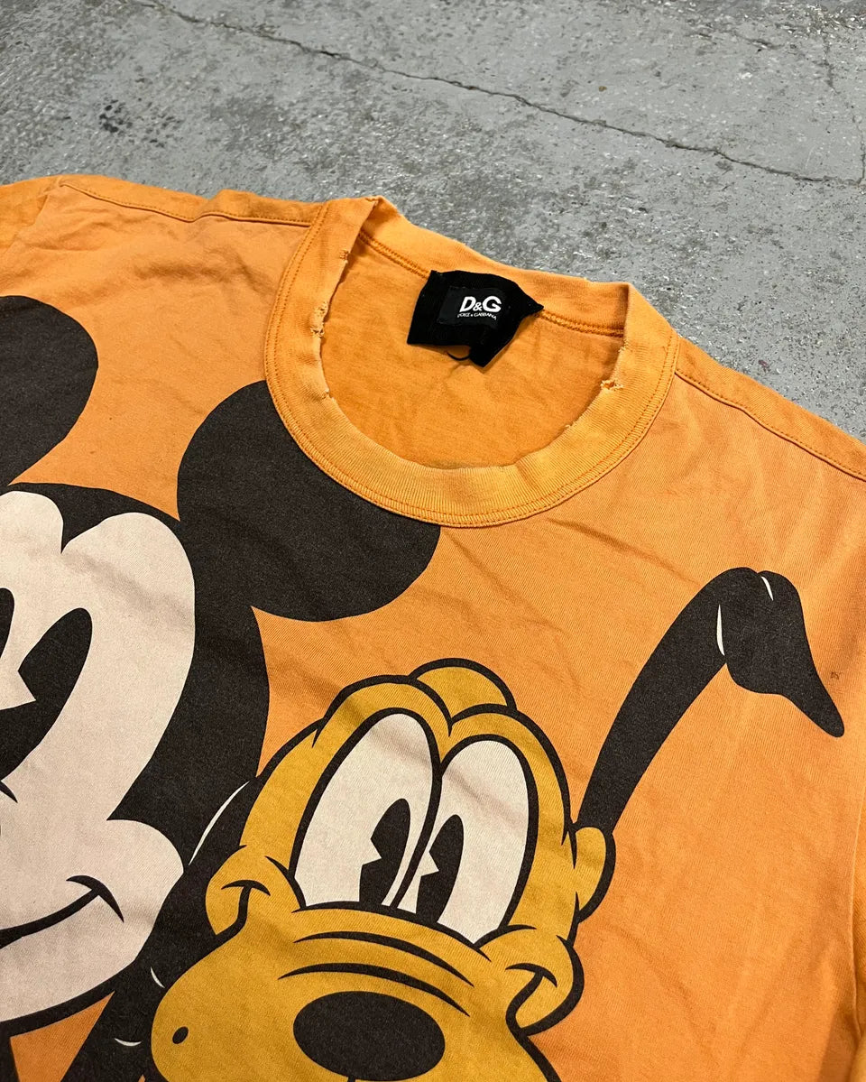 AW2010 Dolce & Gabbana Orange Mikey Disney T-Shirt UzcELva 4