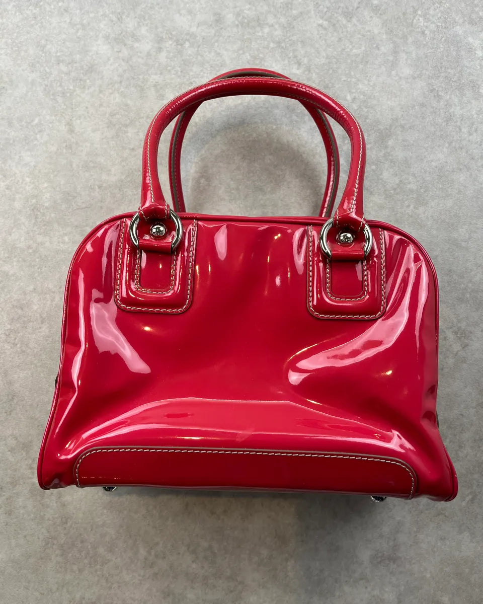 AW2010 Dolce & Gabbana Pink Red Vinyl Multi-Pocket Lily Bag tuhbpUH 10