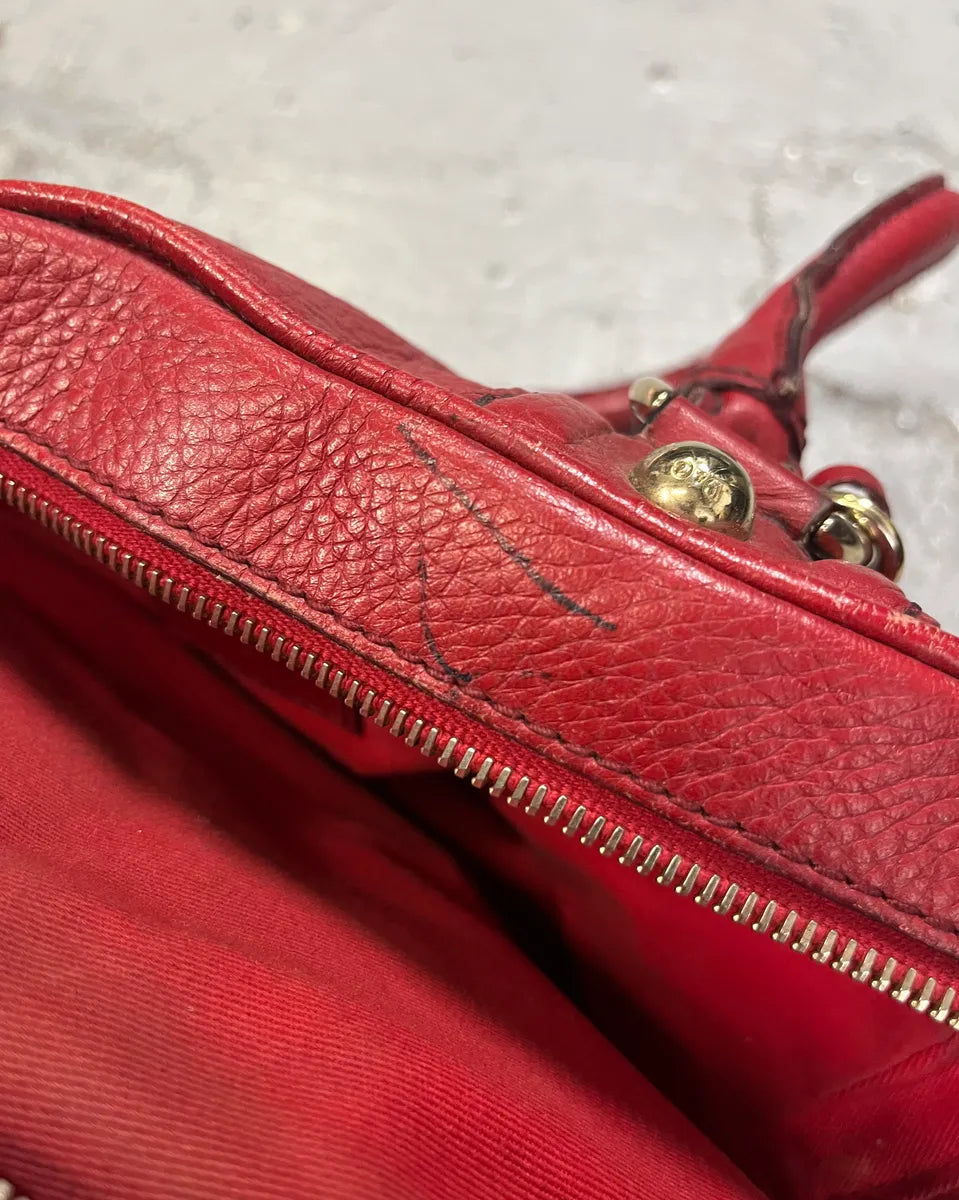 AW2010 Dolce & Gabbana Red Leather Multi-Zip Lily Bag kAhgttE 10