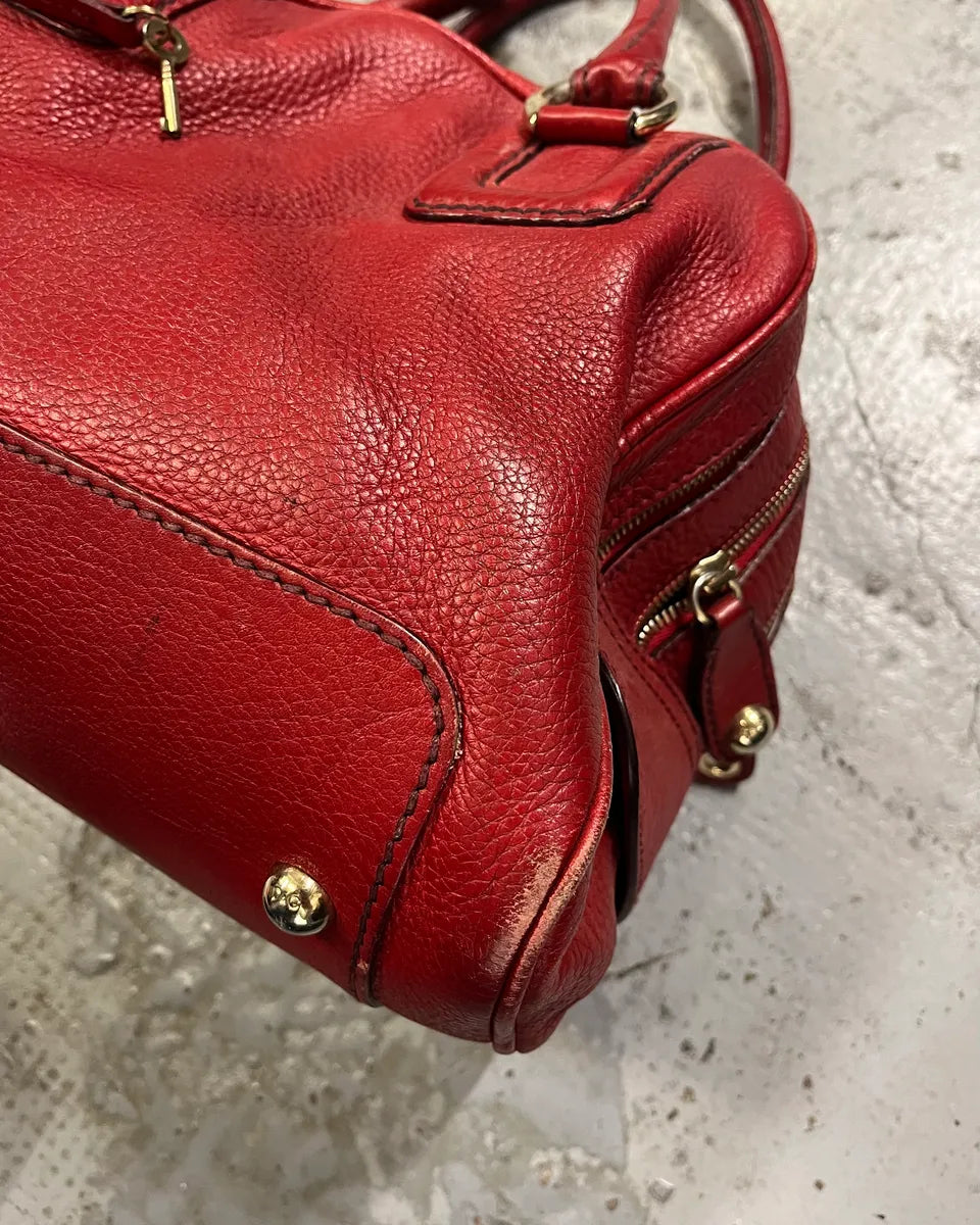 AW2010 Dolce & Gabbana Red Leather Multi-Zip Lily Bag kAhgttE 5