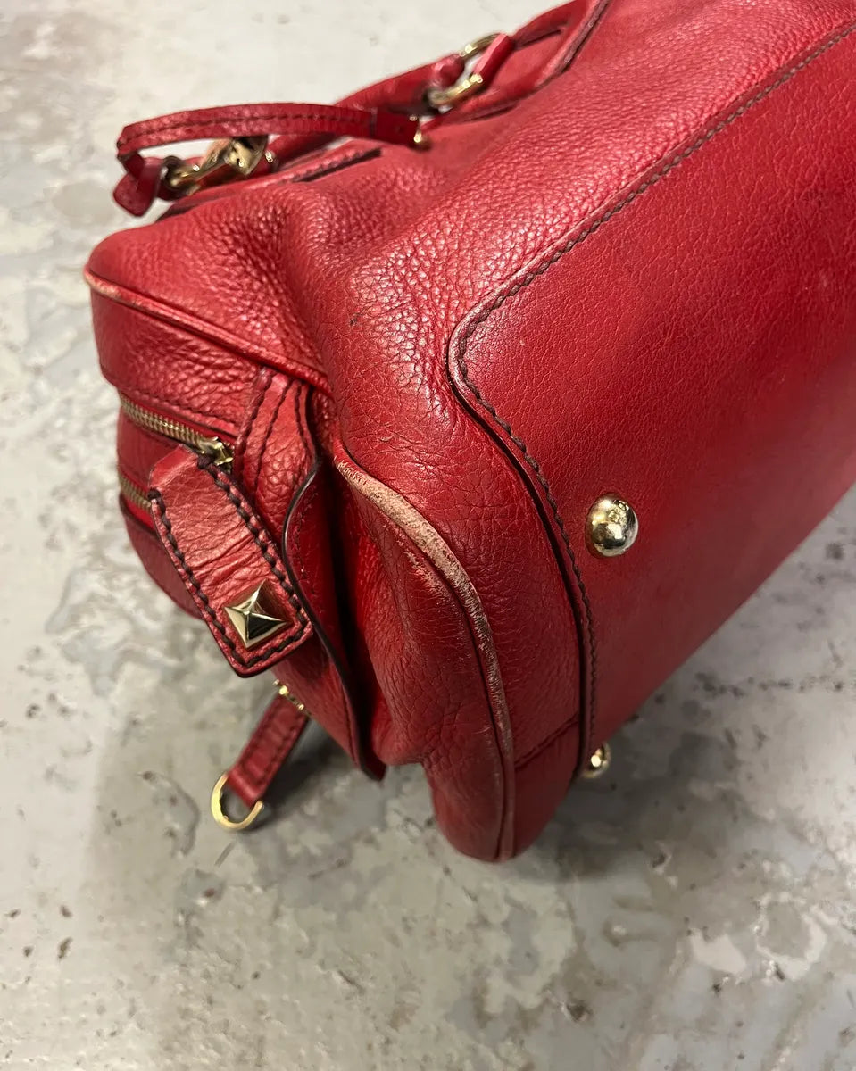 AW2010 Dolce & Gabbana Red Leather Multi-Zip Lily Bag kAhgttE 6