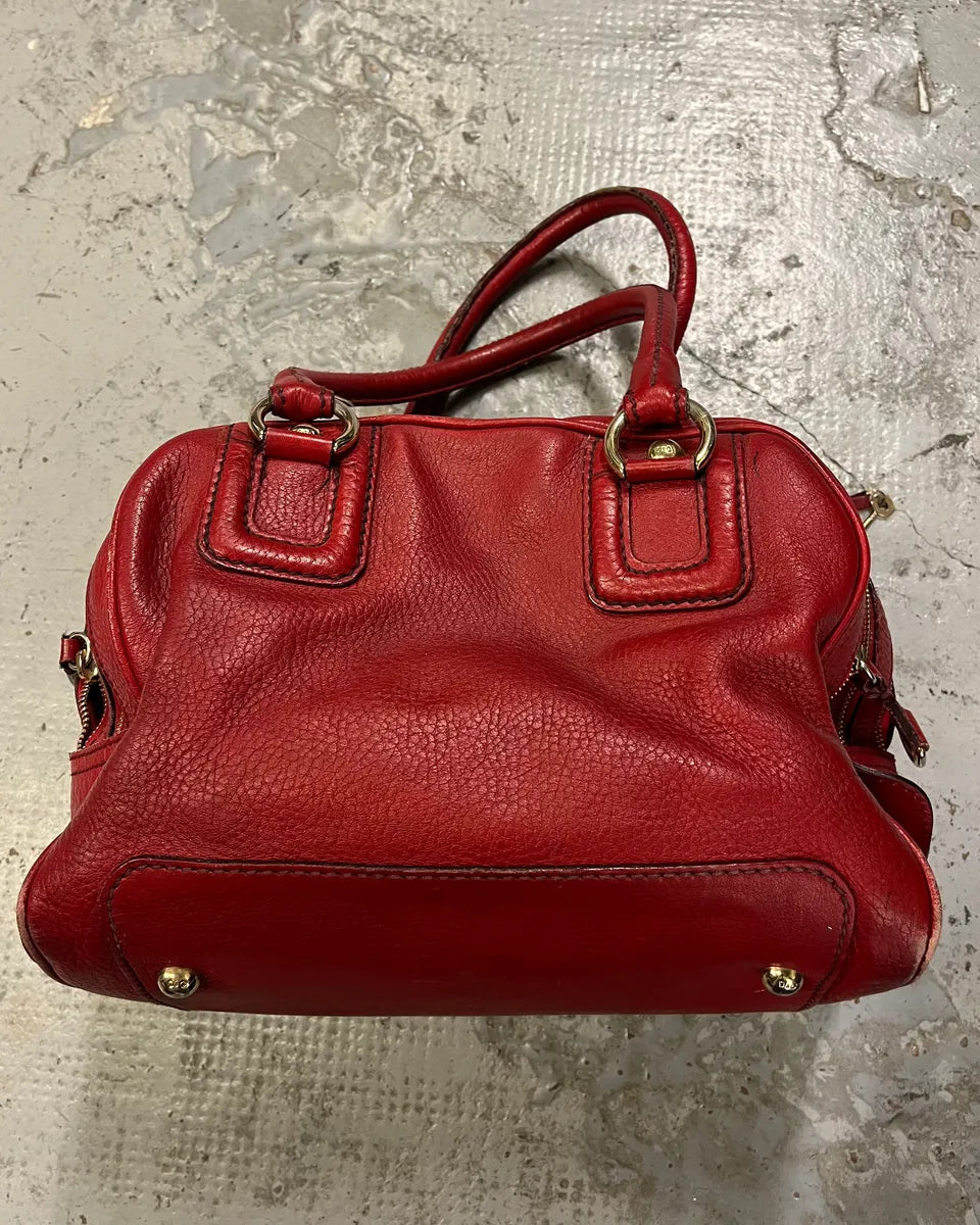 AW2010 Dolce & Gabbana Red Leather Multi-Zip Lily Bag kAhgttE 8