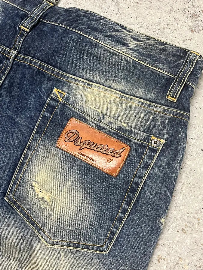 AW2010 Dsquared2 Blue Faded Distressed Denim Jeans fVJwvUb 8