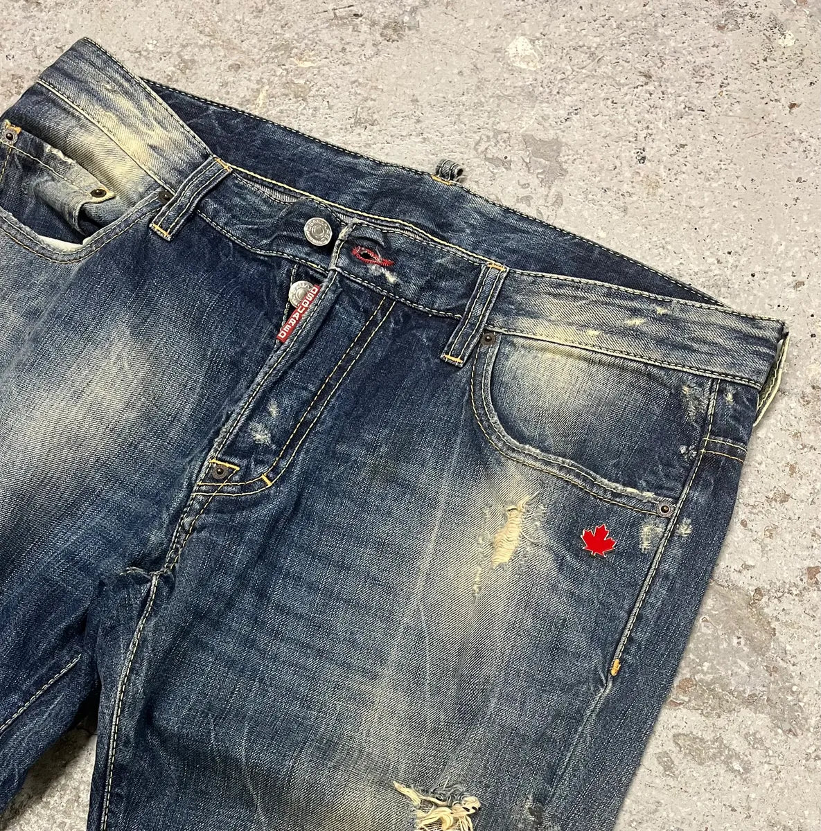 AW2010 Dsquared2 Blue Faded Distressed Denim Jeans fVJwvUb 6