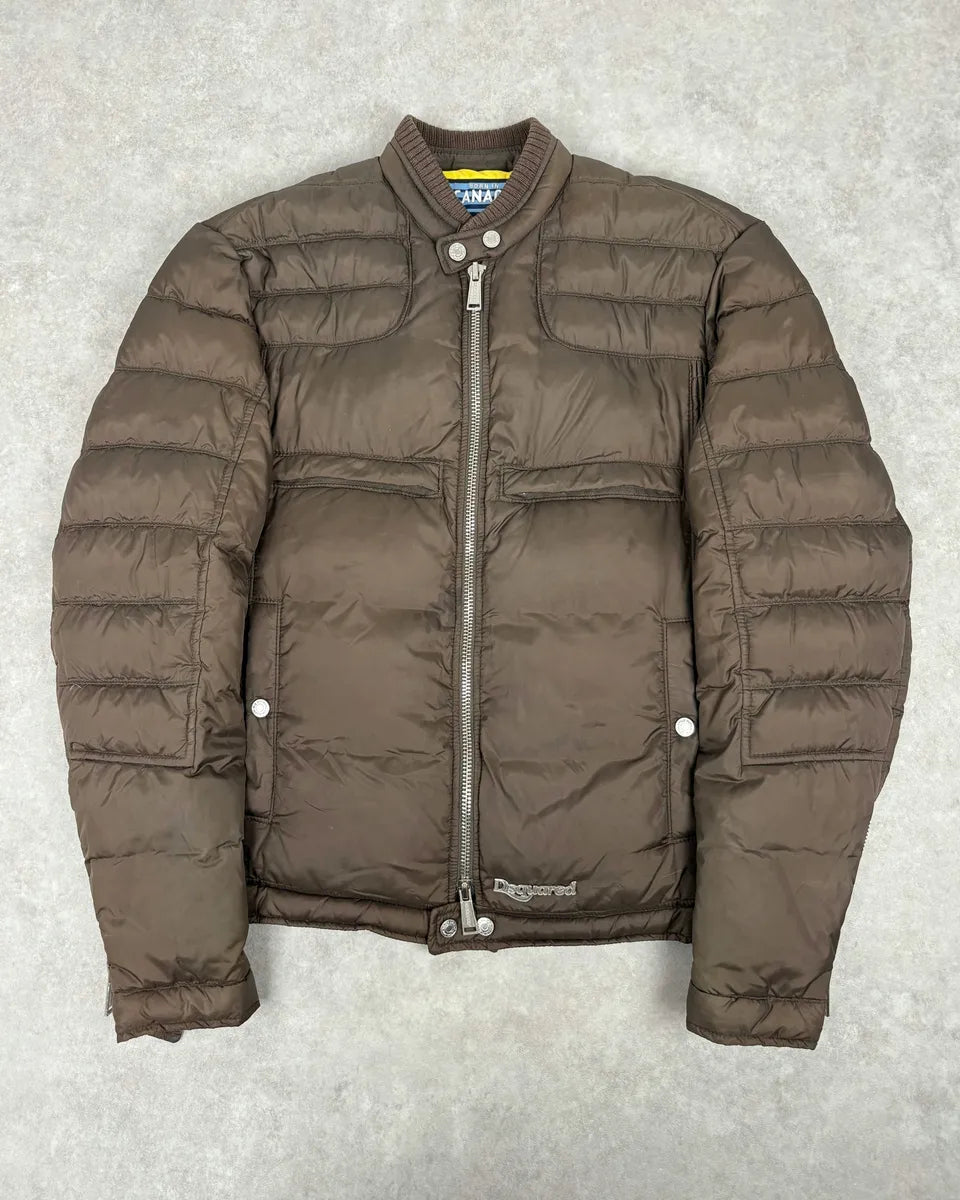 AW2010 Dsquared2 Brown Biker Puffer Jacket yvNPrMr 0