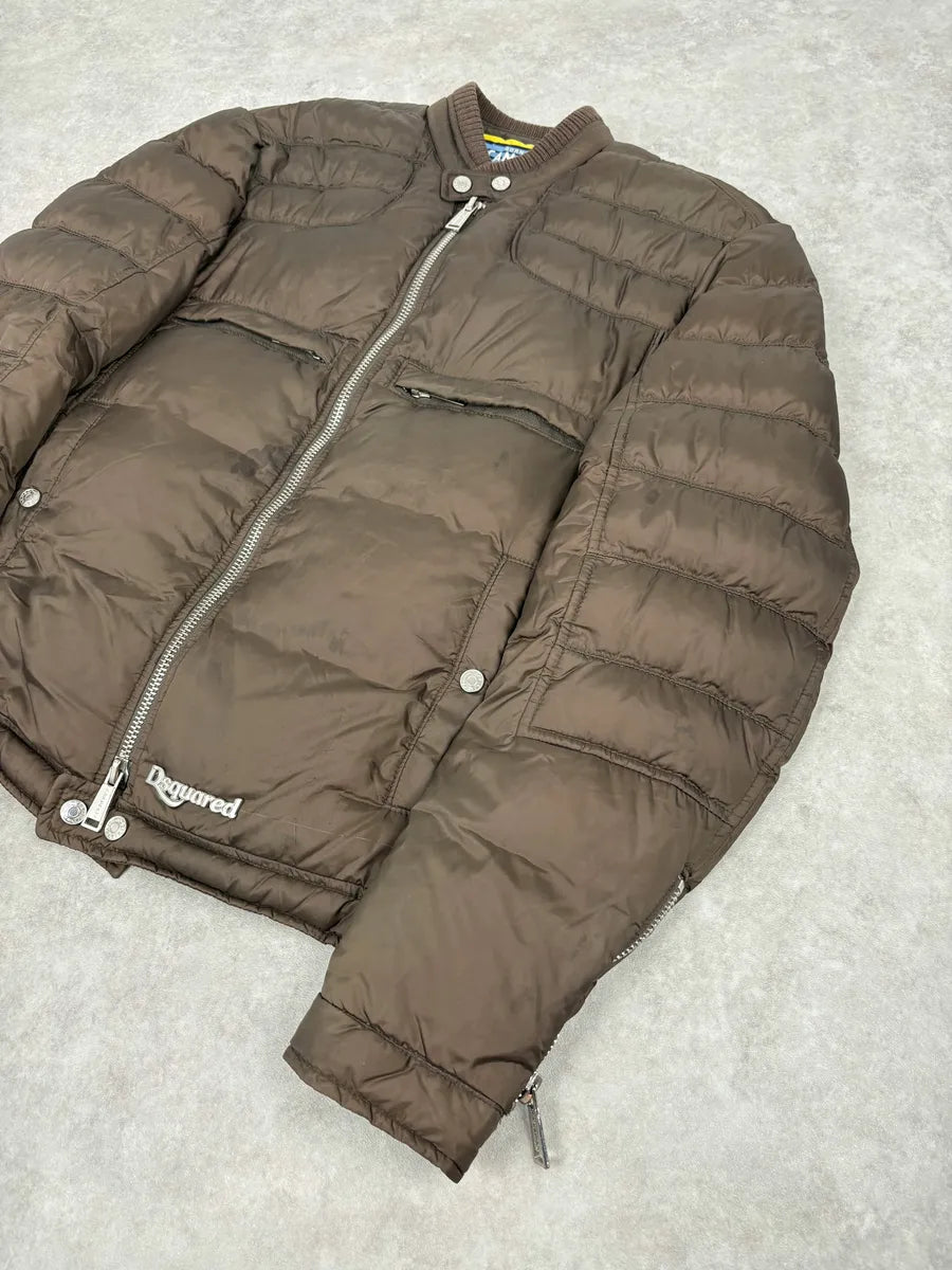AW2010 Dsquared2 Brown Biker Puffer Jacket yvNPrMr 5