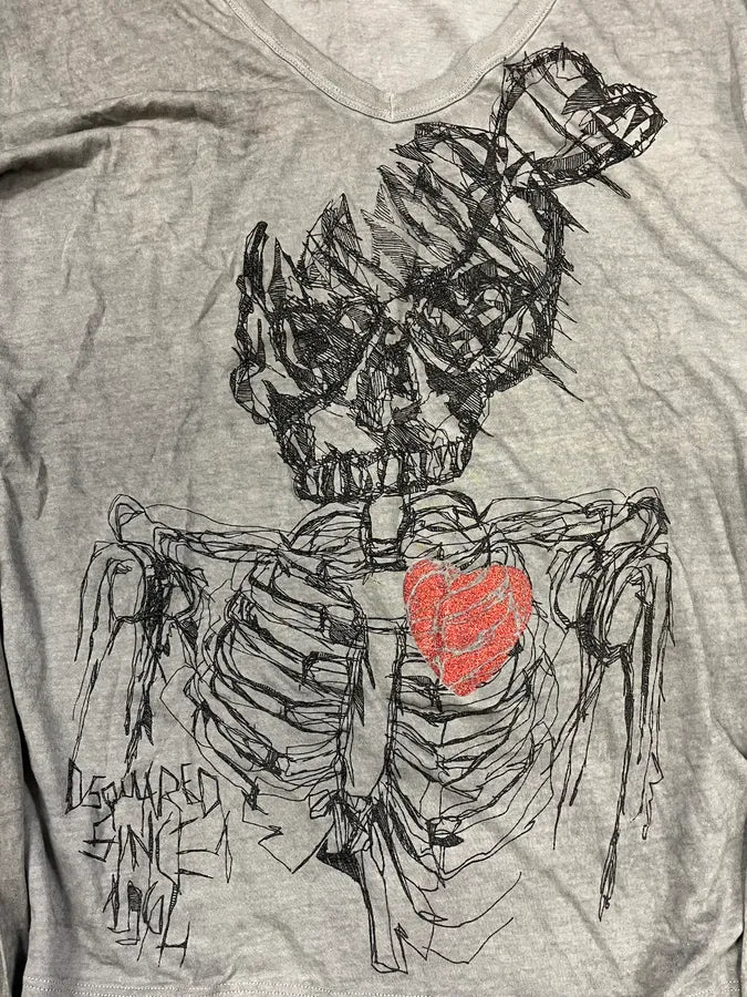 AW2010 Dsquared2 Skeleton Lover Grey Longsleeves CGtXAOv 4
