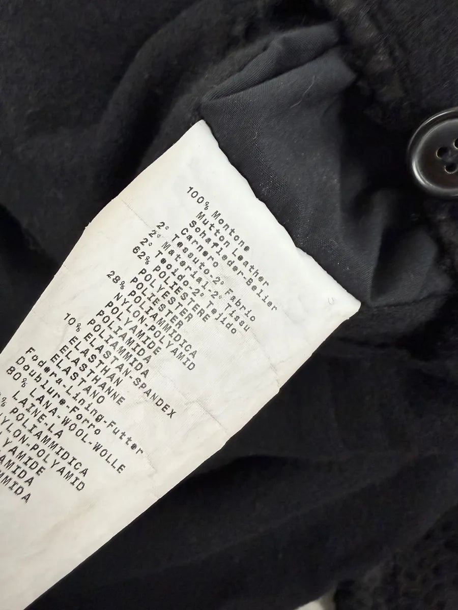 AW2010 Emporio Armani Asymmetrical Black Crocodile Embossed Leather Jacket JkYoTnY 8