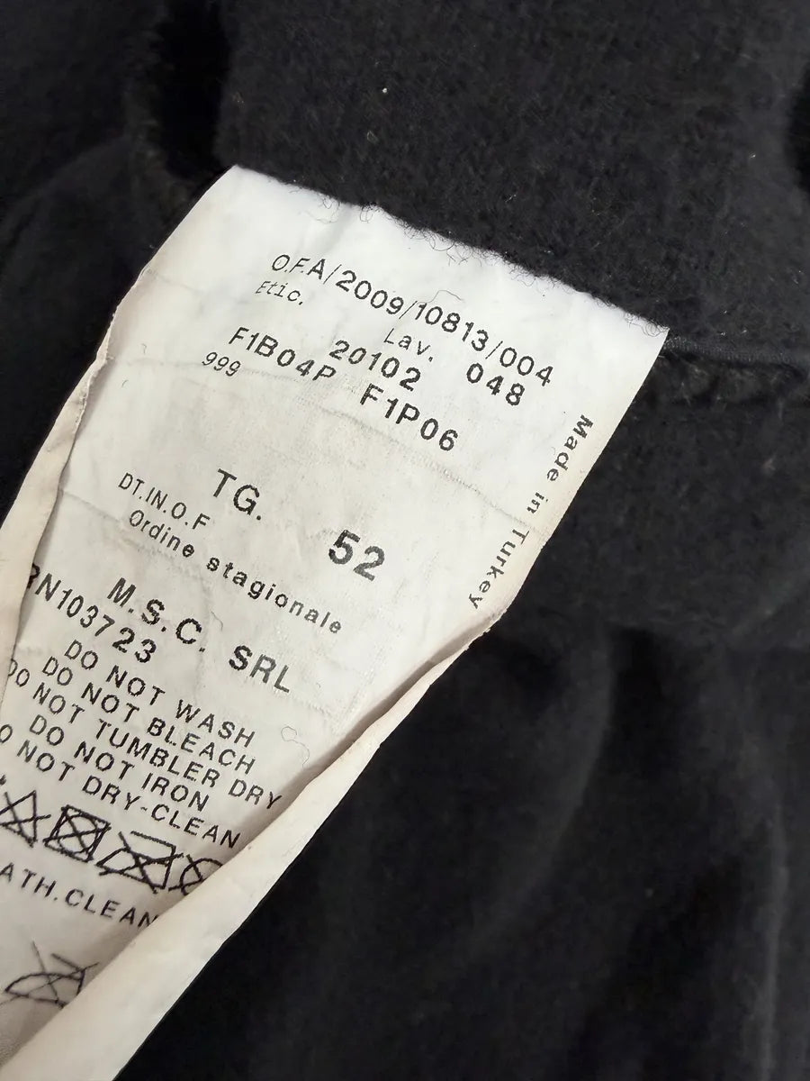 AW2010 Emporio Armani Asymmetrical Black Crocodile Embossed Leather Jacket JkYoTnY 9