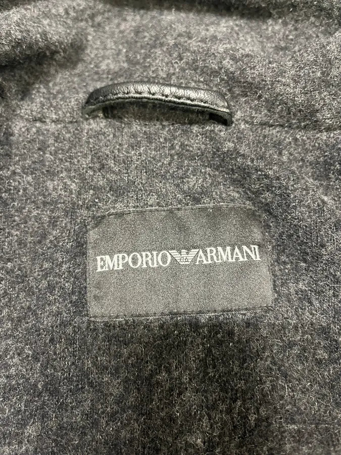 AW2010 Emporio Armani Asymmetrical Raw Black Leather Jacket (S/M) 5