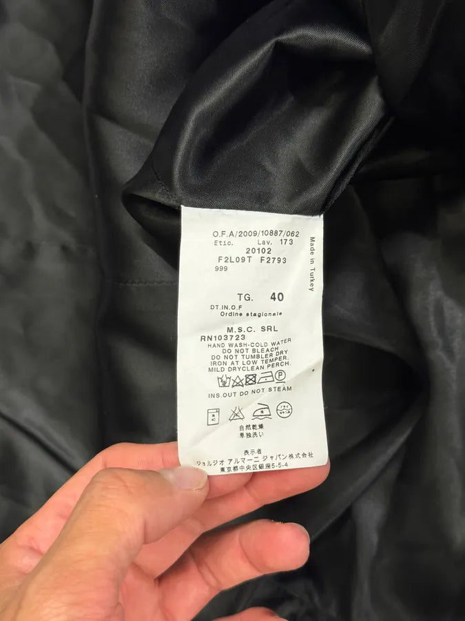 AW2010 Emporio Armani Black Fur Long Coat wkAIwcg 5