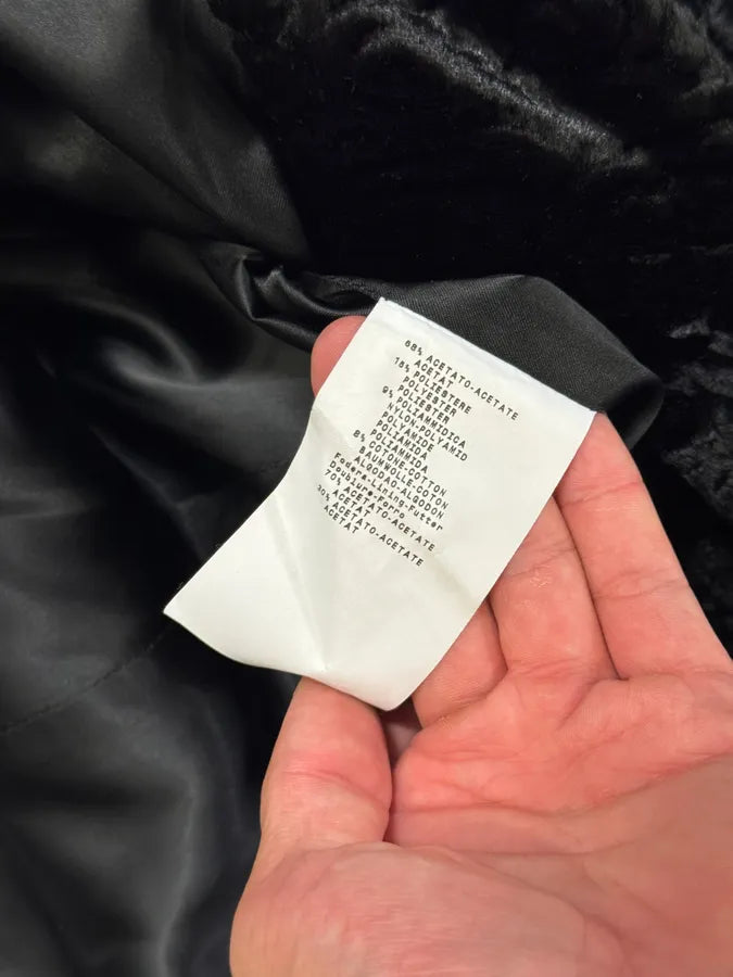 AW2010 Emporio Armani Black Fur Long Coat wkAIwcg 6