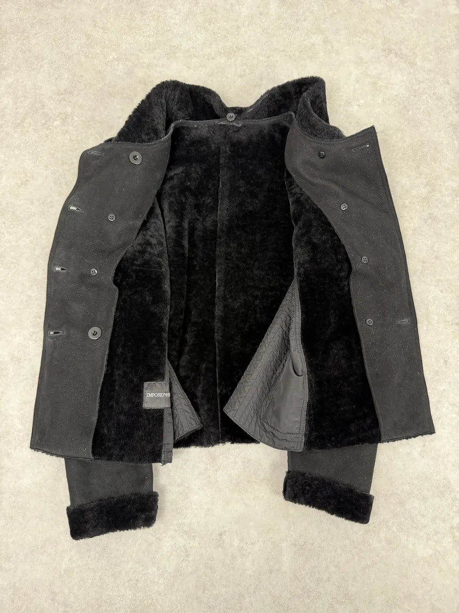 AW2010 Emporio Armani Black Officer Buttoned Jacket NaSgVJo 8