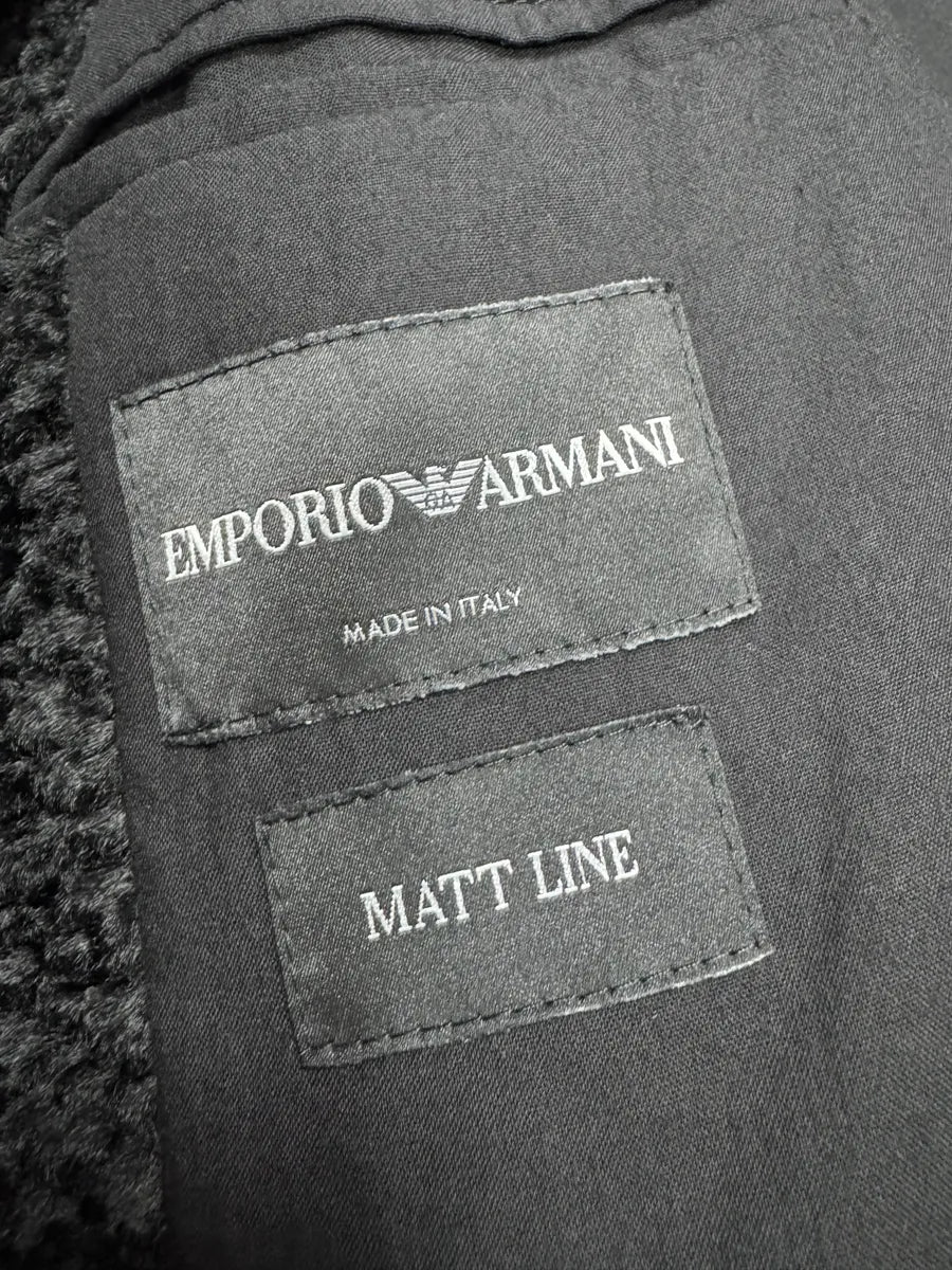 AW2010 Emporio Armani Faux Fur Horizontal Zip Black Jacket WQCRIgF 7