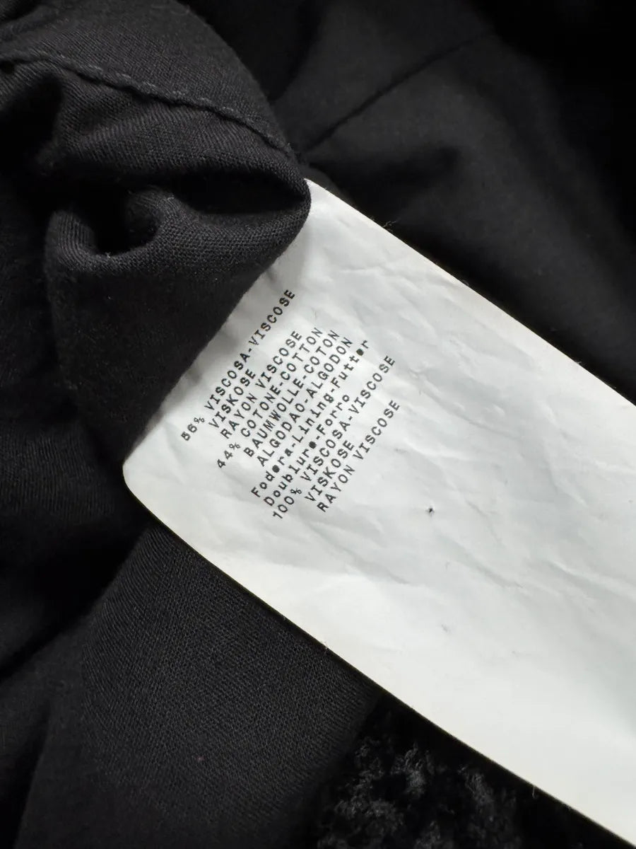 AW2010 Emporio Armani Faux Fur Horizontal Zip Black Jacket WQCRIgF 8