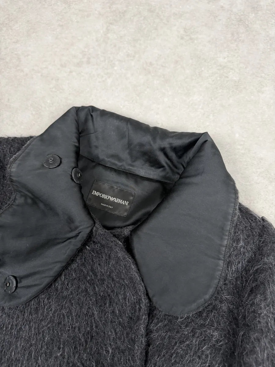 AW2010 Emporio Armani Grey Asymmetrical Elegant Collar Jacket lhQzCFN 7