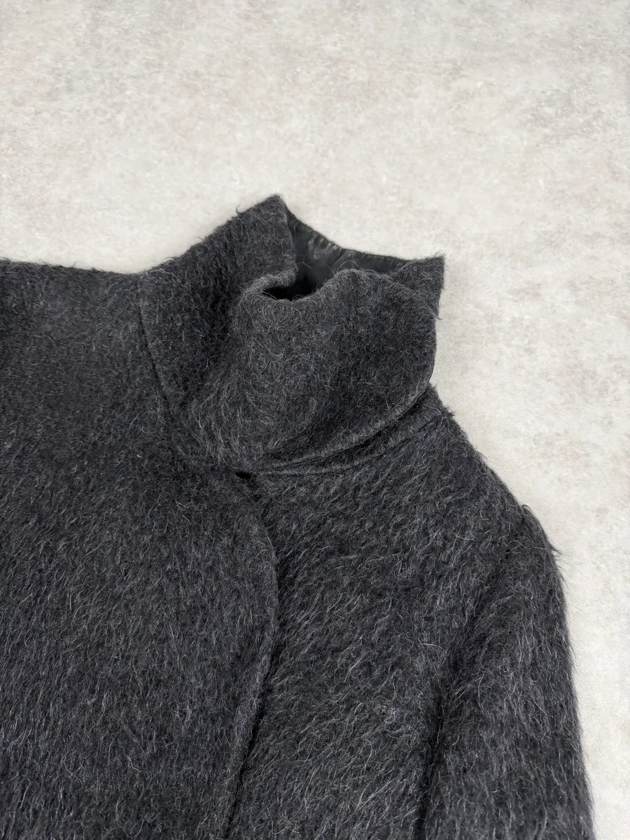 AW2010 Emporio Armani Grey Asymmetrical Elegant Collar Jacket lhQzCFN 9