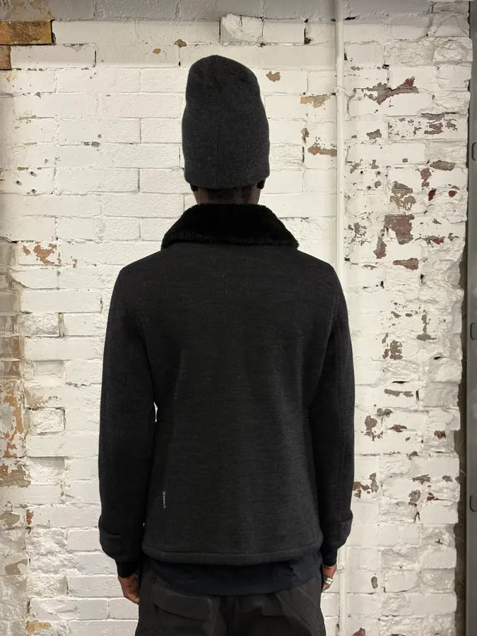 2000s Armani Grey Wool Caban Jacket SRrjAav 2