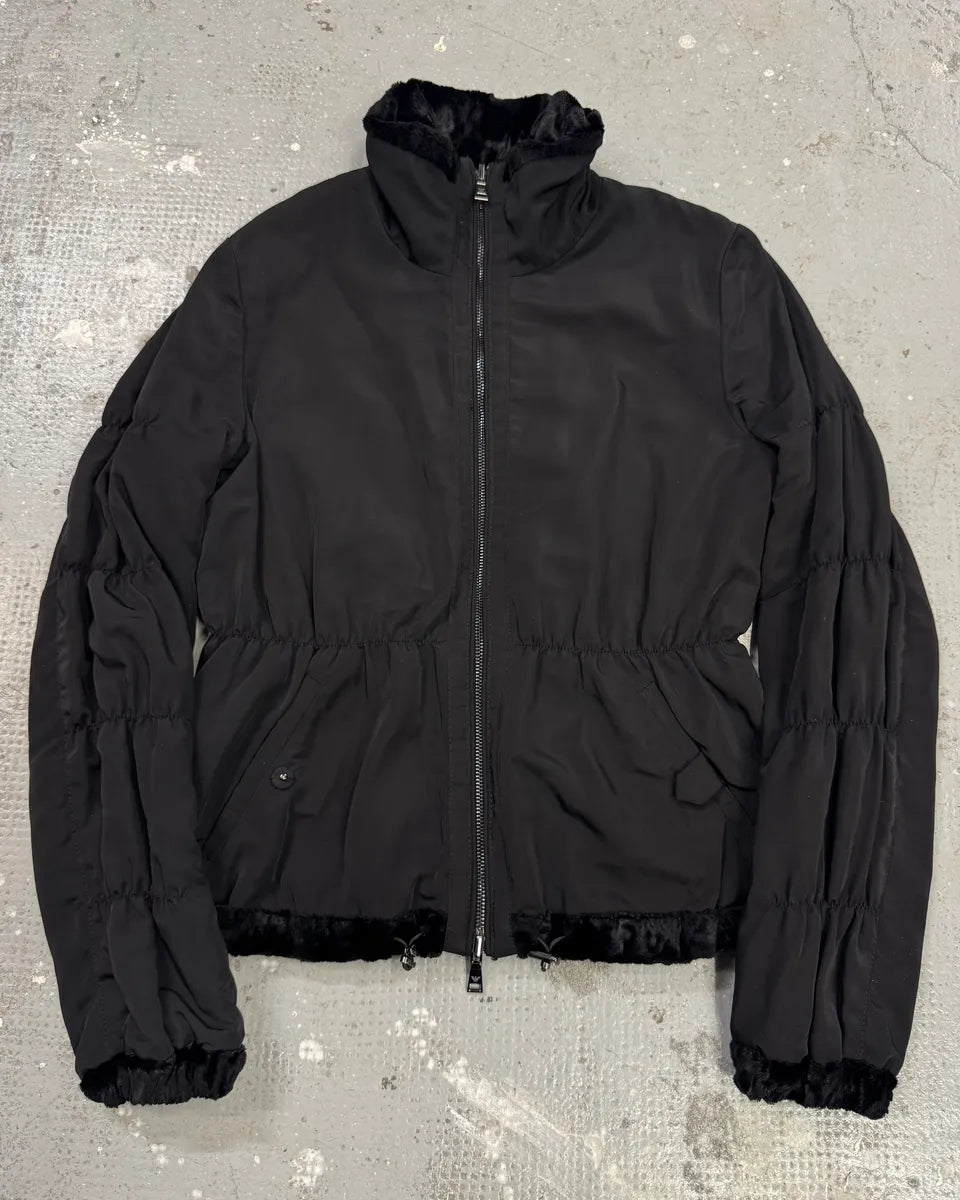 AW2010 Emporio Armani Reversible Faux Fur Black Jacket eKibckN 1