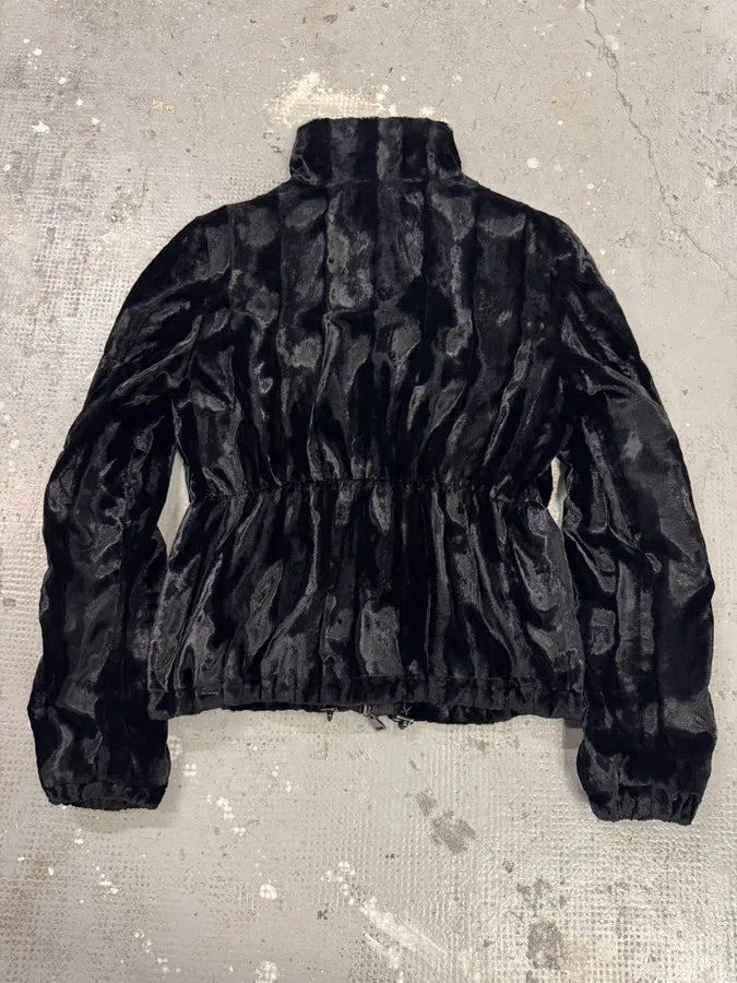 AW2010 Emporio Armani Reversible Faux Fur Black Jacket eKibckN 6