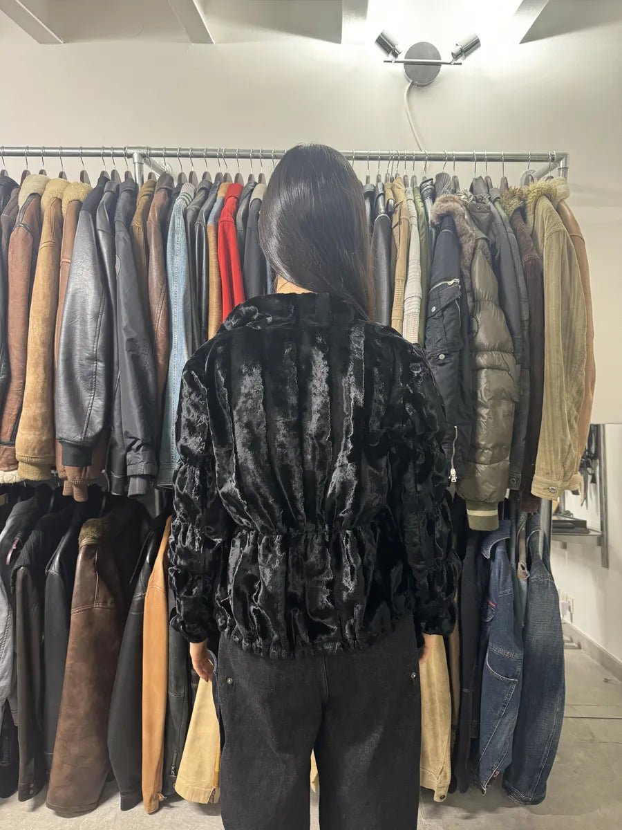 AW2010 Emporio Armani Reversible Faux Fur Black Jacket eKibckN 5