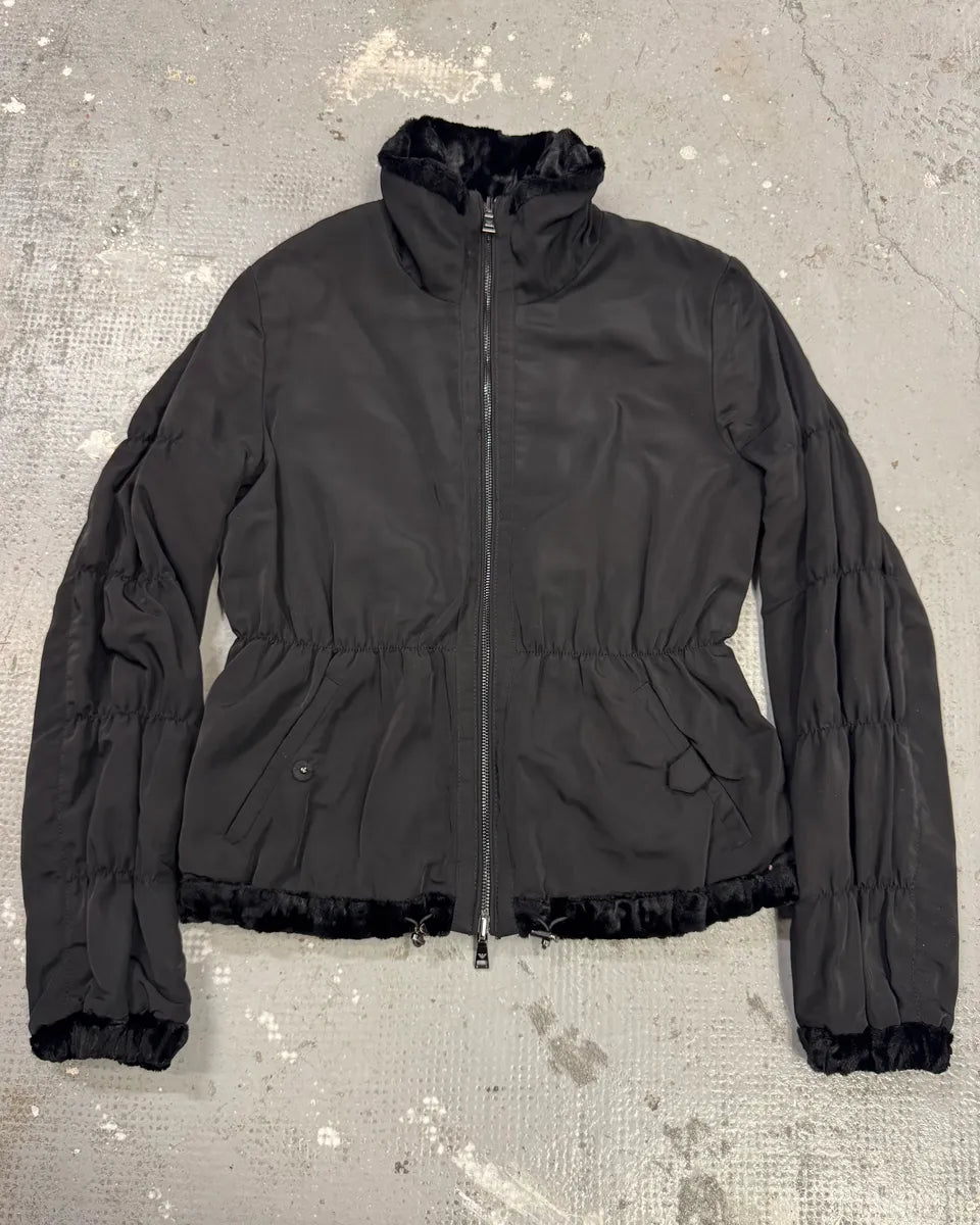 AW2010 Emporio Armani Reversible Faux Fur Black Jacket eKibckN 11