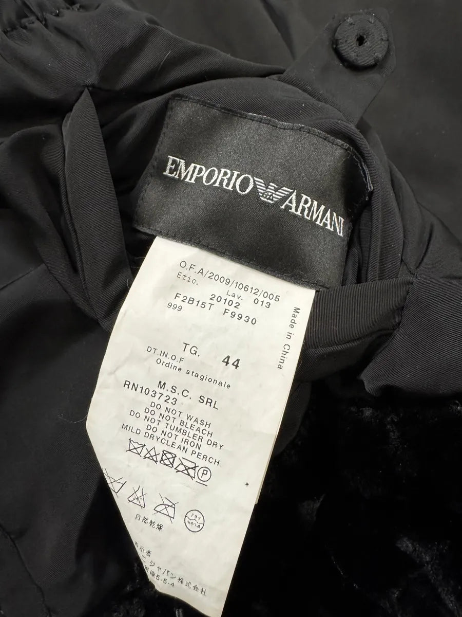 AW2010 Emporio Armani Reversible Faux Fur Black Jacket eKibckN 8