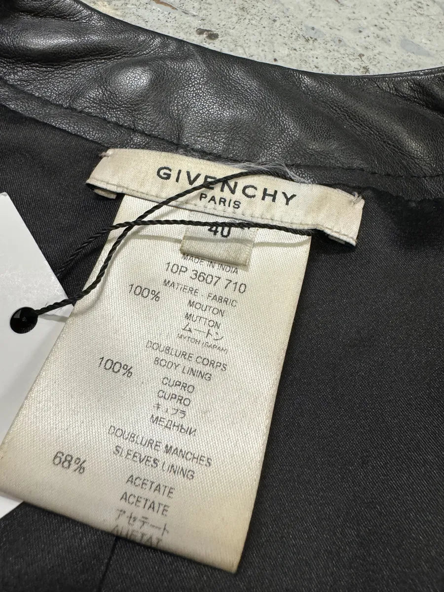 AW2010 Givenchy Black Crystal Embellished Leather Jacket by Riccardo Tisci SVVGKSJ 6