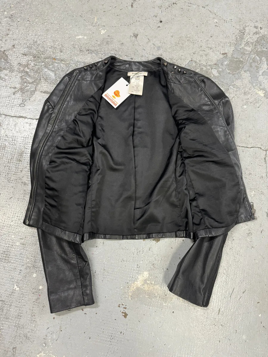 AW2010 Givenchy Black Crystal Embellished Leather Jacket by Riccardo Tisci SVVGKSJ 7