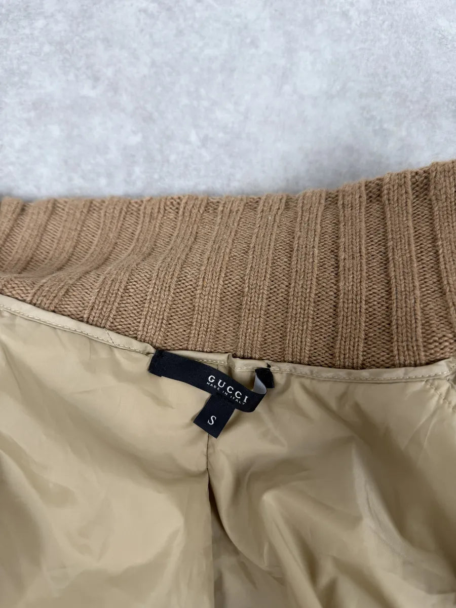 AW2010 Gucci Beige Camel Fox Fur Wool Jacket by Frida Giannini FwqPDGD 13