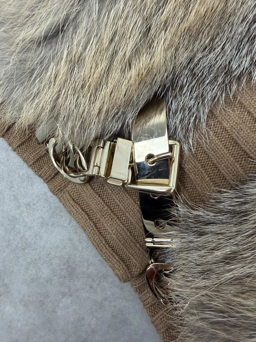 AW2010 Gucci Beige Camel Fox Fur Wool Jacket by Frida Giannini FwqPDGD 6