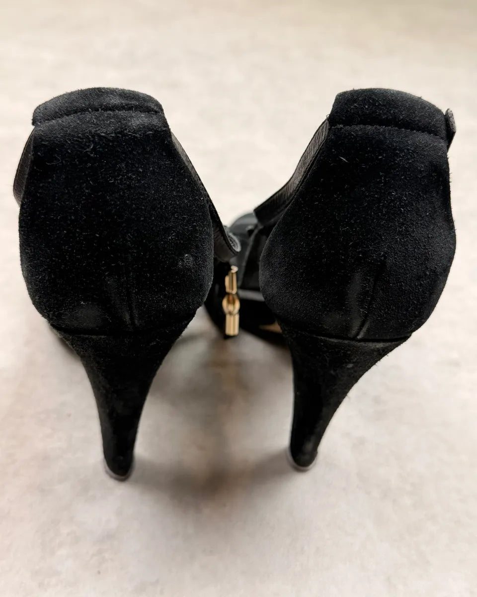 AW2010 Gucci Black Suede Leather Fringe Heels by Frida Giannini kVqzAXg 6