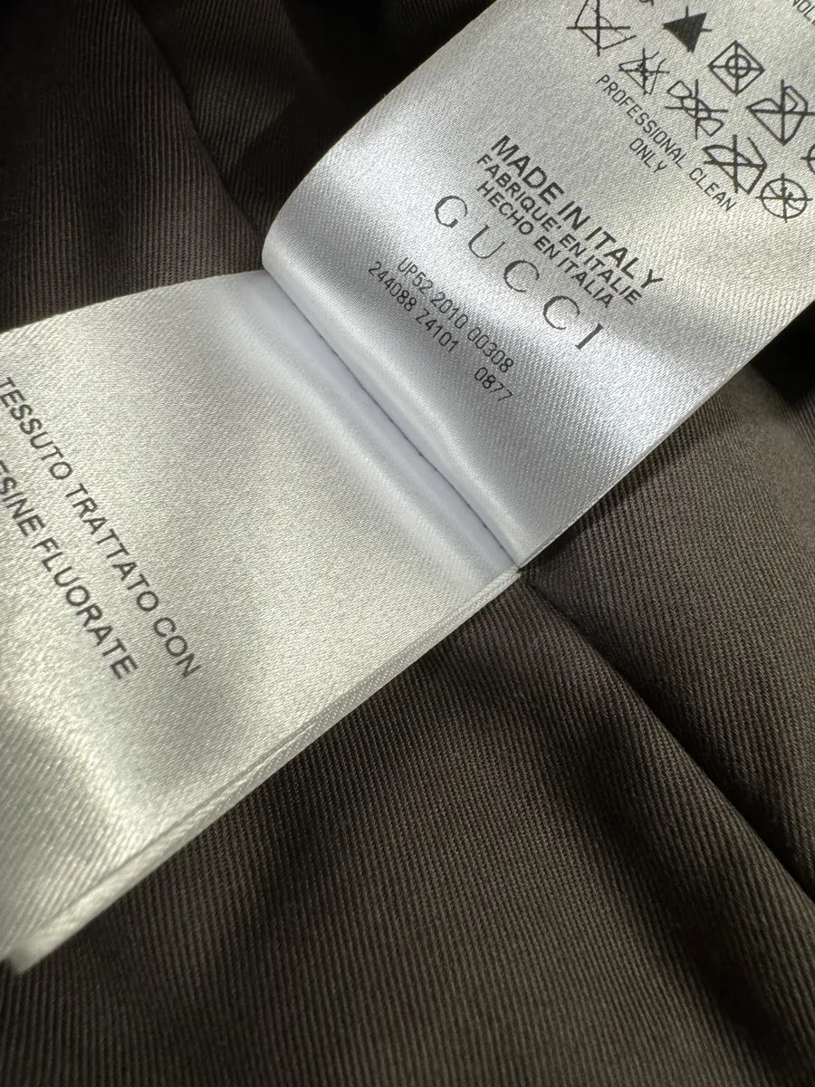 AW2010 Gucci Hybrid Biker Leather Padded Brown Jacket tDtLxAi 12