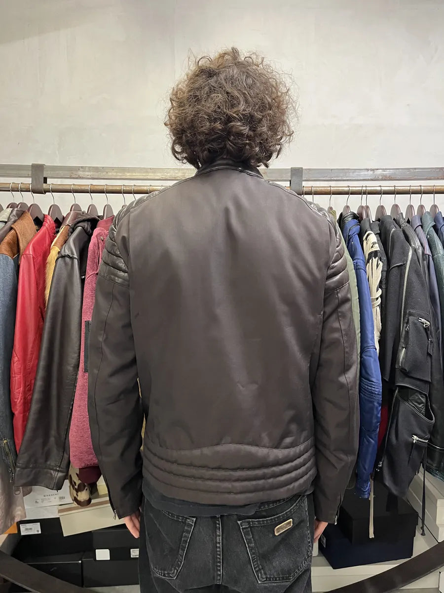 AW2010 Gucci Hybrid Biker Leather Padded Brown Jacket tDtLxAi 2