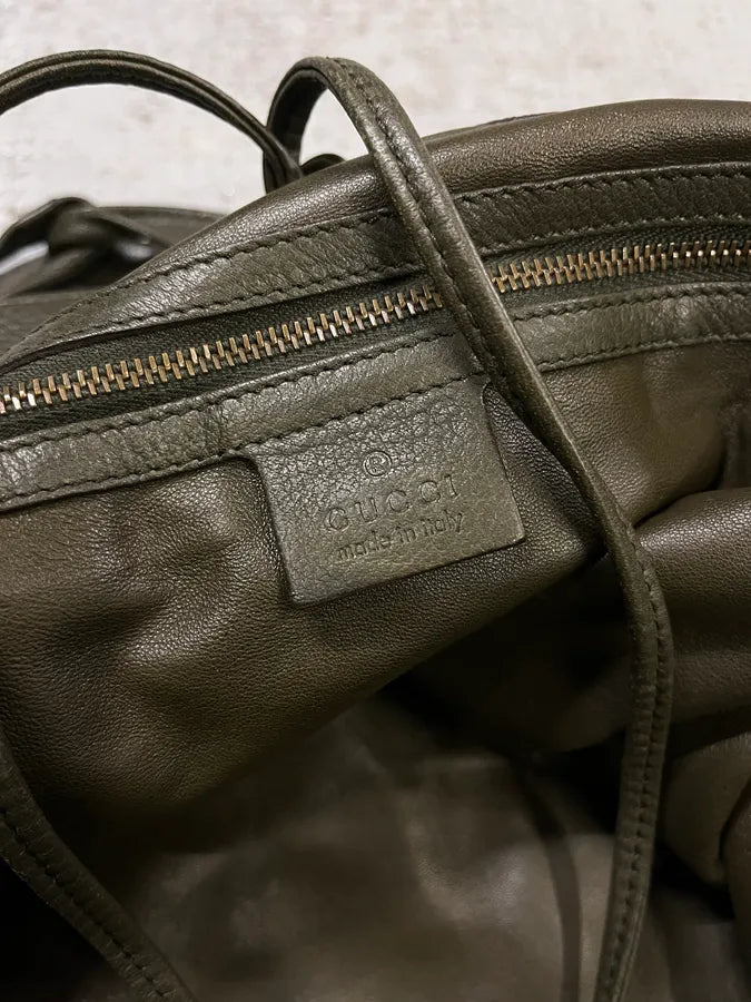 AW2010 Gucci Olive Python Bucket Bamboo Details Leather Handle Bag  gHXhgOm 10