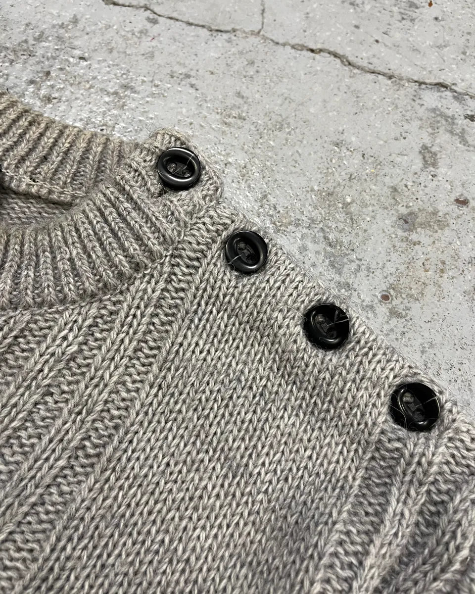 AW2010 Jean Paul Gaultier Grey Wool Knit Sweater IkgKHry 5