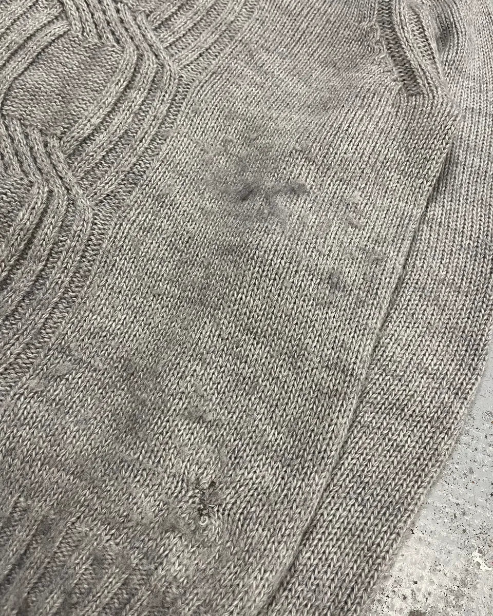 AW2010 Jean Paul Gaultier Grey Wool Knit Sweater IkgKHry 8