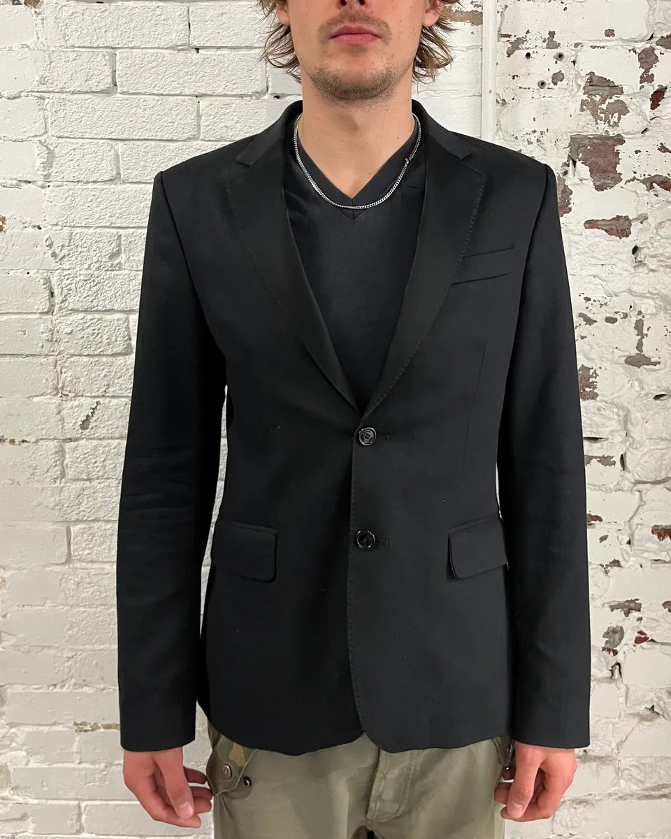 AW2010 John Galliano Black Gazette Lining Blazer Jacket dAskFTN 0