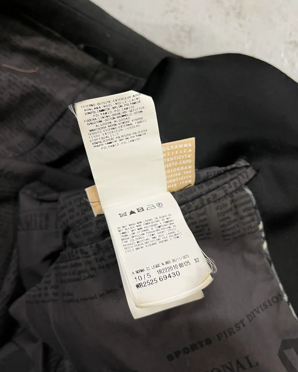 AW2010 John Galliano Black Gazette Lining Blazer Jacket dAskFTN 10