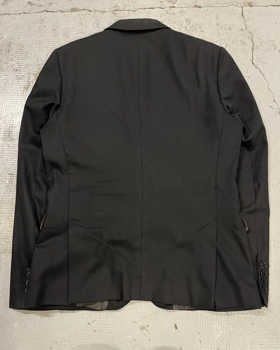 AW2010 John Galliano Black Gazette Lining Blazer Jacket dAskFTN 3